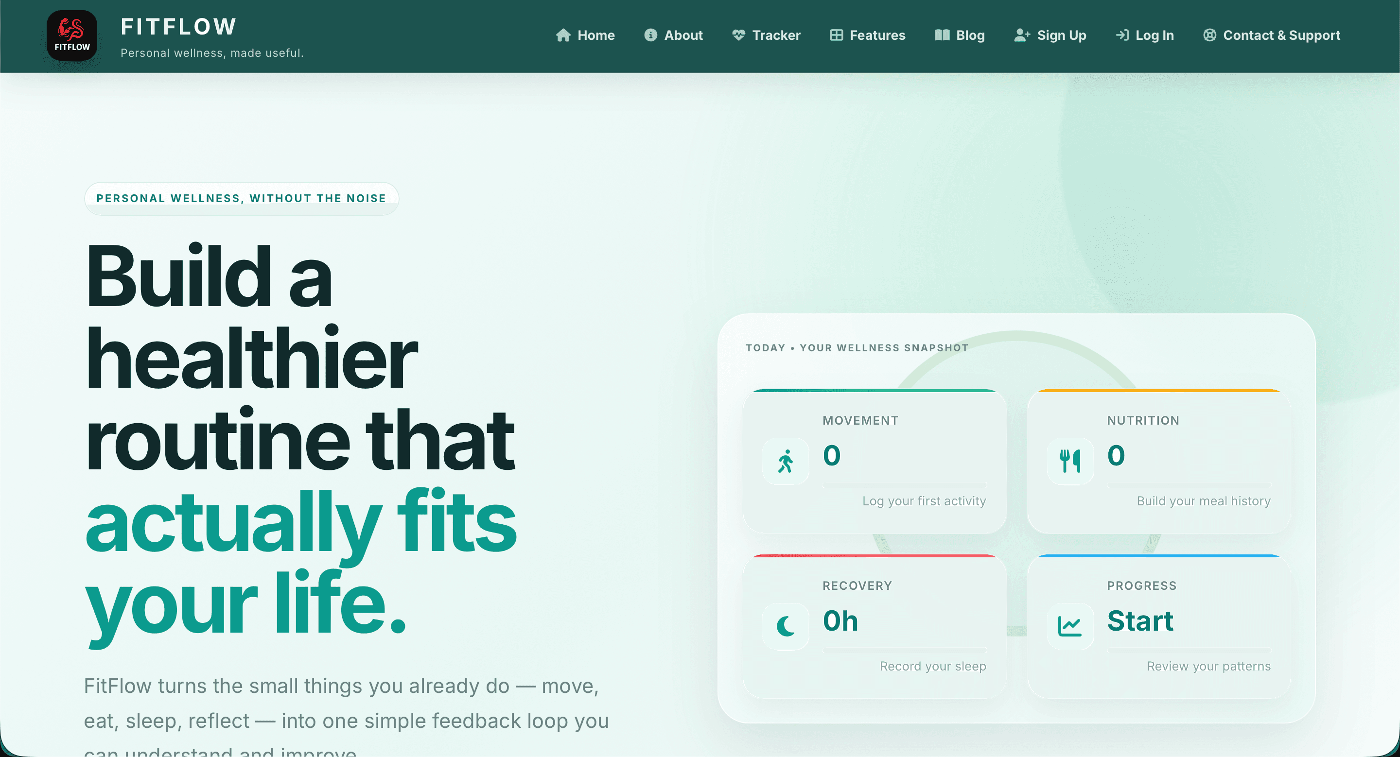 FitFlow — project screenshot 1